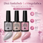 Preview: 3er UV Nagellack Set - Nail Polish Holo Diamond Glitter